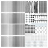 Słupek ogrodzeniowy. 52 pcs Szary 3,2 x 3,2 x 185 cm