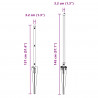 Słupek ogrodzeniowy. 26 pcs Szary 3,2 x 3,2 x 100 cm