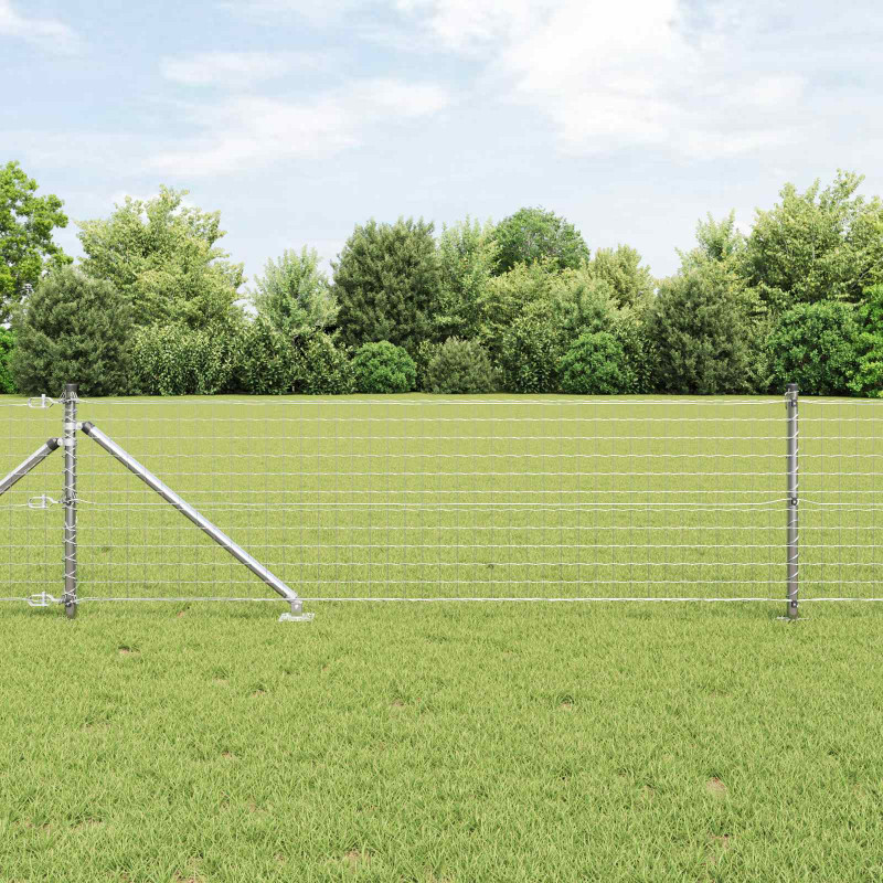 Słupek ogrodzeniowy. 26 pcs Szary 3,2 x 3,2 x 165 cm