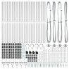 Słupek ogrodzeniowy. 26 pcs Szary 3,2 x 3,2 x 205 cm