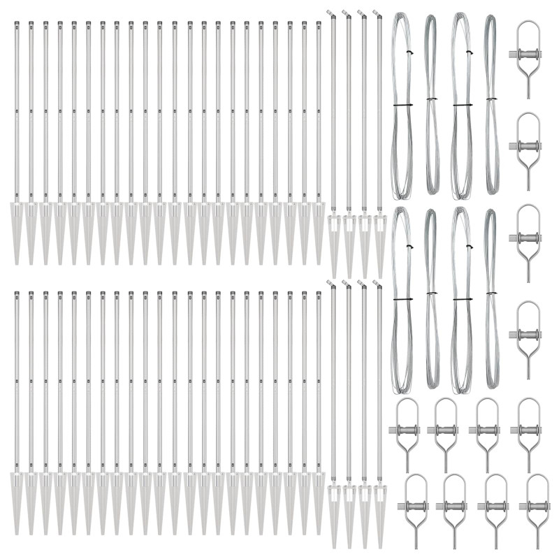 Słupek ogrodzeniowy. 52 pcs Szary 3,2 x 3,2 x 205 cm