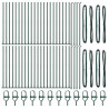 Słupek ogrodzeniowy. 52 pcs Szary 3,2 x 3,2 x 50 cm