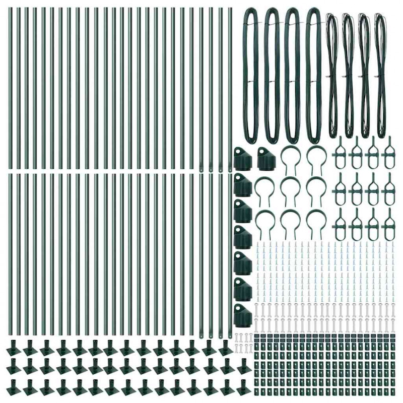Słupek ogrodzeniowy. 52 pcs Szary 3,2 x 3,2 x 50 cm
