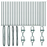 Słupek ogrodzeniowy. 26 pcs Szary 3,2 x 3,2 x 70 cm