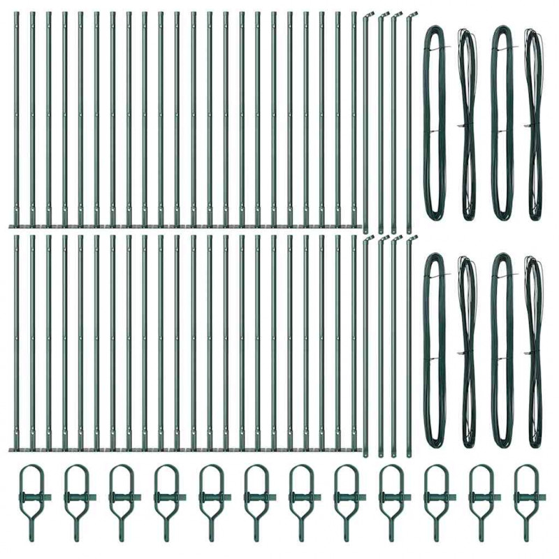 Słupek ogrodzeniowy. 52 pcs Szary 3,2 x 3,2 x 70 cm