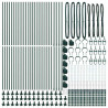 Słupek ogrodzeniowy. 52 pcs Szary 3,2 x 3,2 x 70 cm