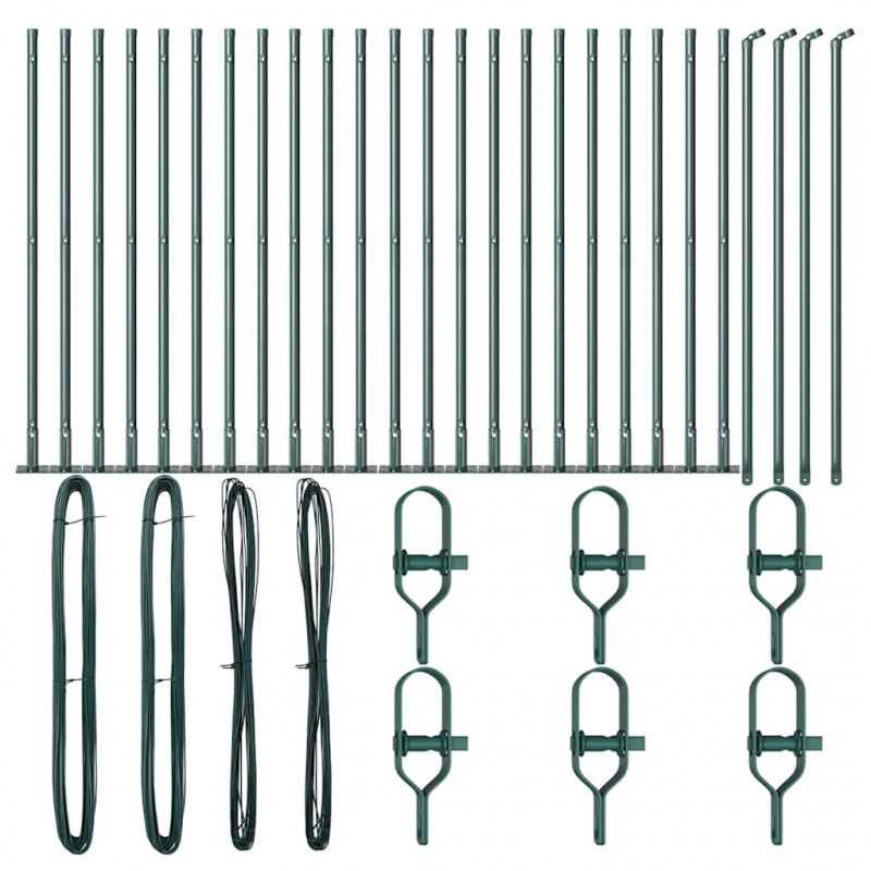 Słupek ogrodzeniowy. 26 pcs Szary 3,2 x 3,2 x 110 cm