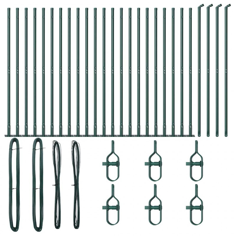 Słupek ogrodzeniowy. 26 pcs Szary 3,2 x 3,2 x 130 cm