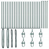 Słupek ogrodzeniowy. 26 pcs Szary 3,2 x 3,2 x 130 cm