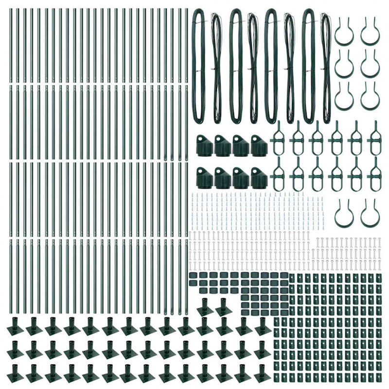 Słupek ogrodzeniowy. 52 pcs Szary 3,2 x 3,2 x 68,5 cm