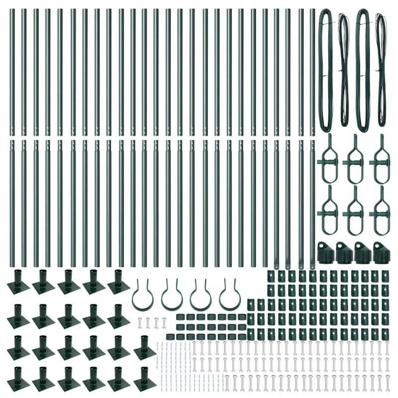 Słupek ogrodzeniowy. 26 pcs Szary 3,2 x 3,2 x 150 cm