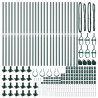 Słupek ogrodzeniowy. 26 pcs Szary 3,2 x 3,2 x 160 cm