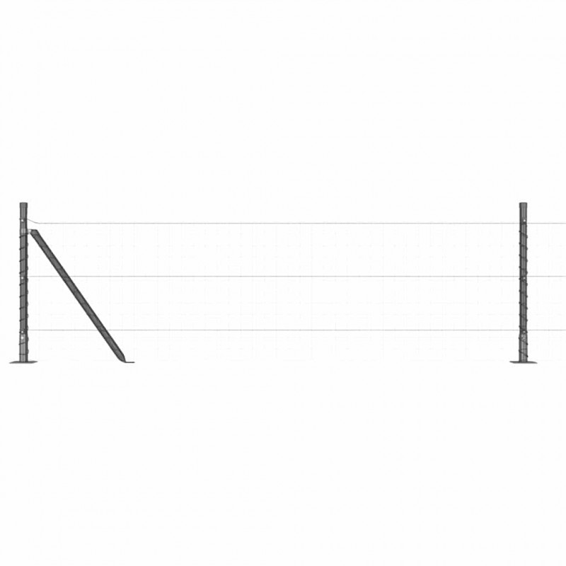 Słupek ogrodzeniowy. 26 pcs Szary 3,2 x 3,2 x 70 cm
