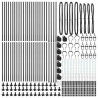 Słupek ogrodzeniowy. 52 pcs Szary 3,2 x 3,2 x 70 cm