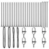 Słupek ogrodzeniowy. 26 pcs Szary 3,2 x 3,2 x 90 cm