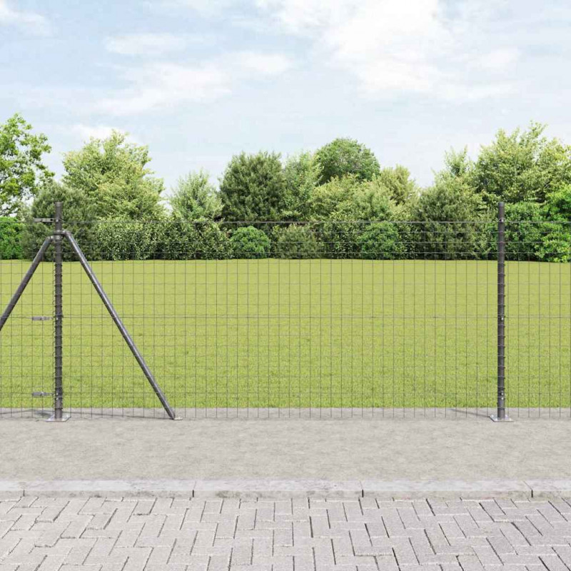 Słupek ogrodzeniowy. 52 pcs Szary 3,2 x 3,2 x 110 cm