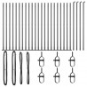 Słupek ogrodzeniowy. 26 pcs Szary 3,2 x 3,2 x 150 cm