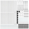 Słupek ogrodzeniowy. 52 pcs Szary 3,2 x 3,2 x 50 cm
