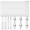 Słupek ogrodzeniowy. 26 pcs Szary 3,2 x 3,2 x 70 cm