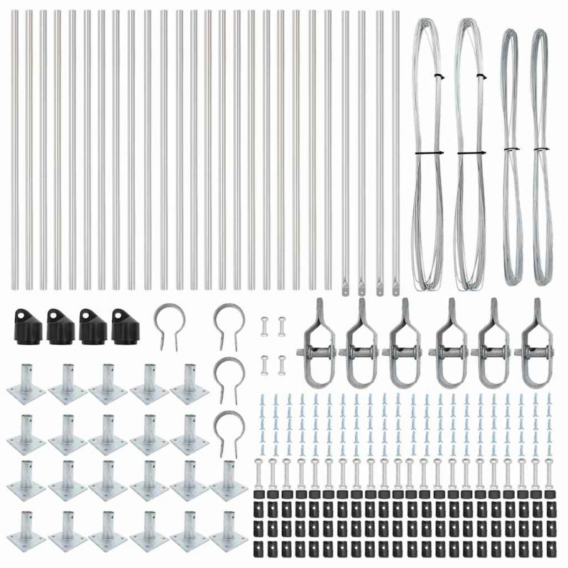 Słupek ogrodzeniowy. 26 pcs Szary 3,2 x 3,2 x 70 cm