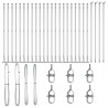 Słupek ogrodzeniowy. 26 pcs Szary 3,2 x 3,2 x 150 cm
