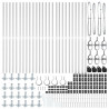 Słupek ogrodzeniowy. 26 pcs Szary 3,2 x 3,2 x 170 cm