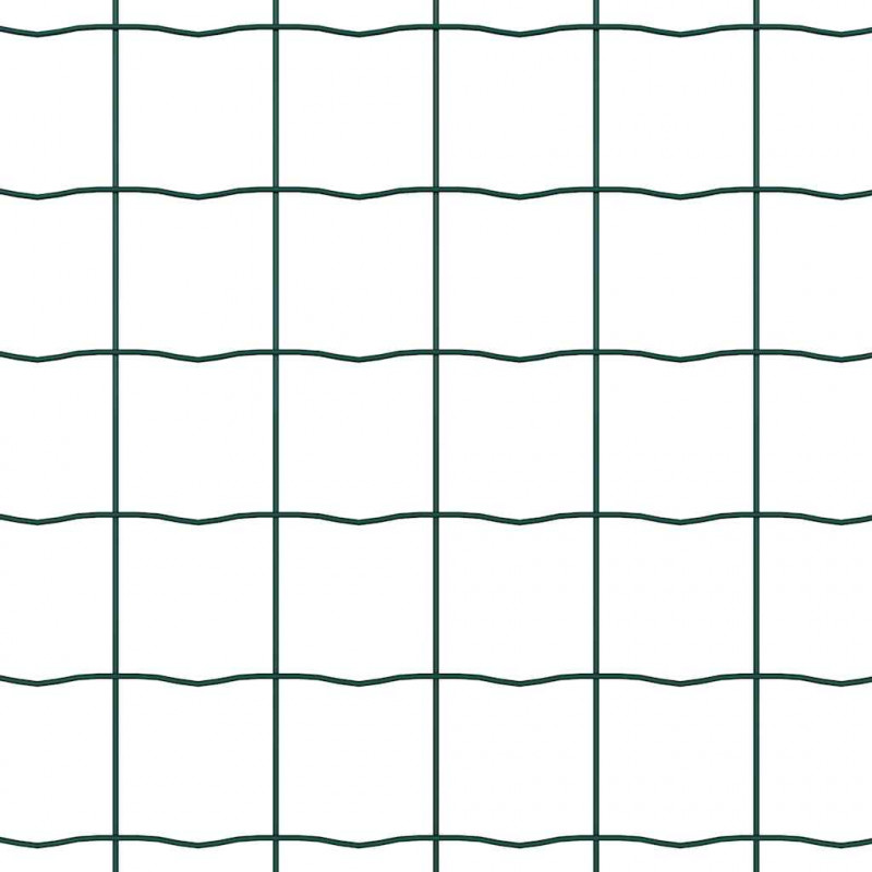 Ogrodzenie z słupkiem Zielony 0,8 x 10 m Stal i PVC