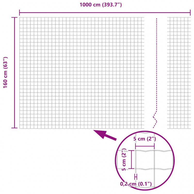 Ogrodzenie z słupkiem Zielony 1,6 x 10 m Stal i PVC