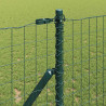Ogrodzenie z słupkiem Zielony 1 x 10 m Stal i PVC
