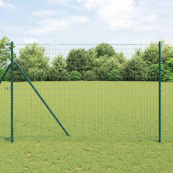 Ogrodzenie z słupkiem Zielony 1,6 x 10 m Stal i PVC