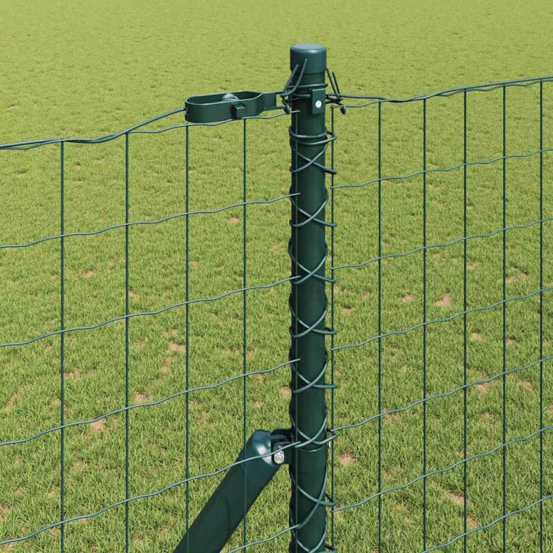 Ogrodzenie z słupkiem Zielony 1,6 x 10 m Stal i PVC
