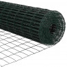 Ogrodzenie z słupkiem Zielony 0,4 x 10 m Stal i PVC