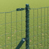 Ogrodzenie z słupkiem Zielony 1,5 x 10 m Stal i PVC