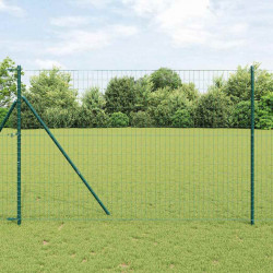 Ogrodzenie z słupkiem Zielony 1,6 x 10 m Stal i PVC