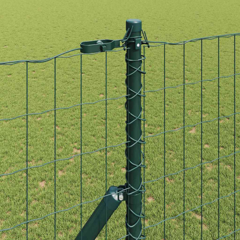 Ogrodzenie z słupkiem Zielony 1,6 x 10 m Stal i PVC