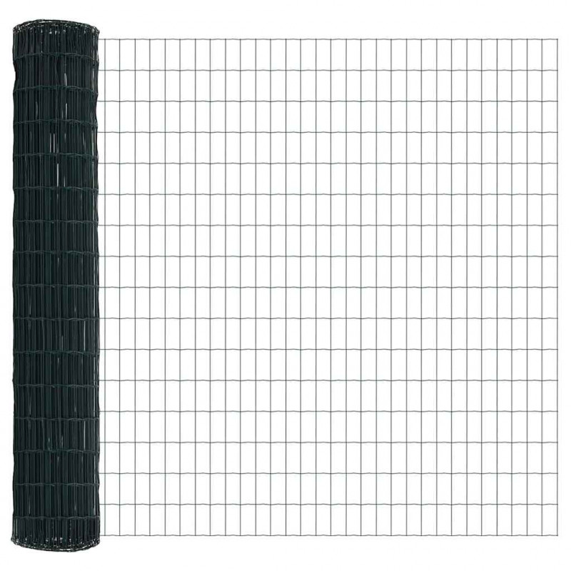 Ogrodzenie z słupkiem Zielony 1,6 x 10 m Stal i PVC