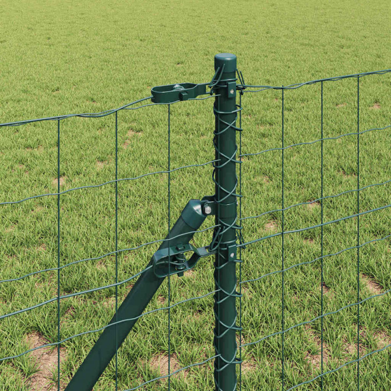 Ogrodzenie z słupkiem Zielony 0,4 x 10 m Stal i PVC