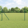 Ogrodzenie z słupkiem Zielony 1,2 x 10 m Stal i PVC