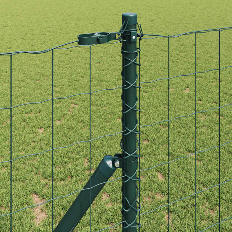 Ogrodzenie z słupkiem Zielony 1,2 x 10 m Stal i PVC