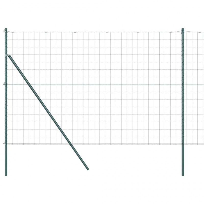 Ogrodzenie z słupkiem Zielony 1,6 x 10 m Stal i PVC