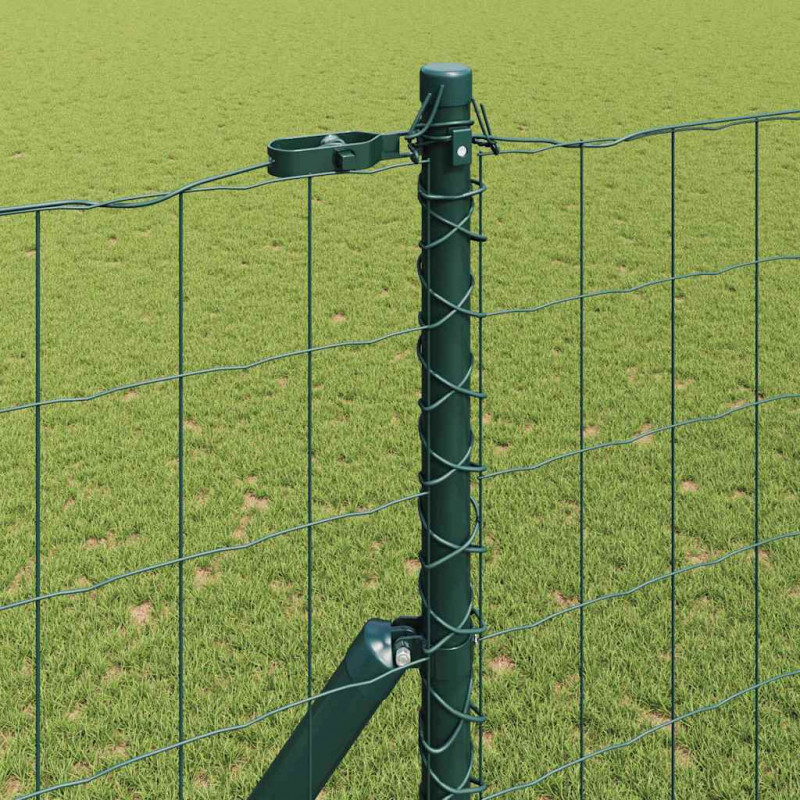 Ogrodzenie z słupkiem Zielony 1,6 x 10 m Stal i PVC