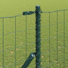 Ogrodzenie z słupkiem Zielony 1,6 x 10 m Stal i PVC