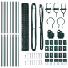 Ogrodzenie z słupkiem Zielony 1,6 x 10 m Stal i PVC