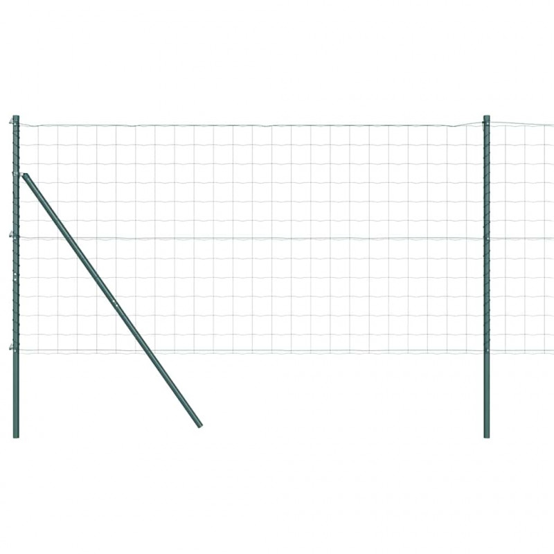 Ogrodzenie z słupkiem Zielony 1 x 10 m Stal