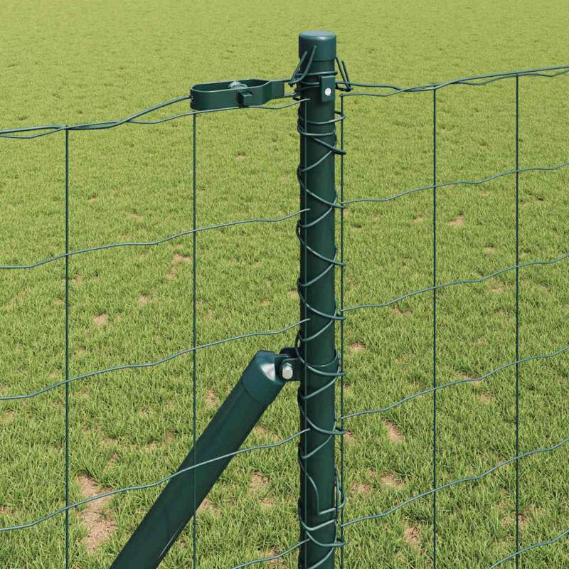 Ogrodzenie z słupkiem Zielony 1 x 10 m Stal