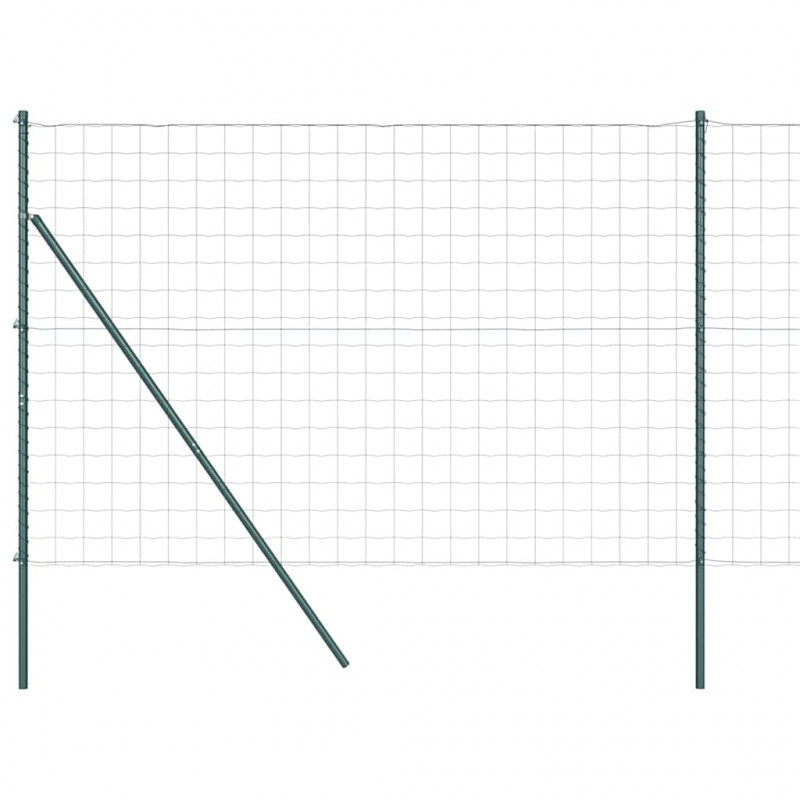 Ogrodzenie z słupkiem Zielony 1,5 x 10 m Stal