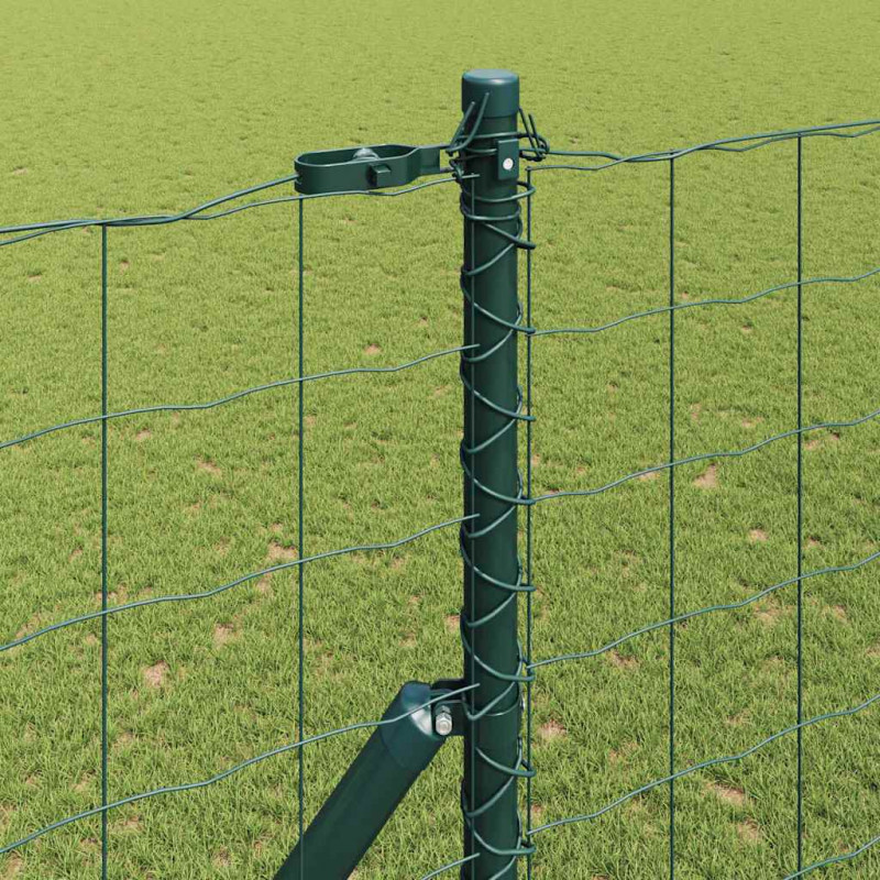 Ogrodzenie z słupkiem Zielony 1,5 x 10 m Stal