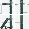 Ogrodzenie z słupkiem Zielony 1,6 x 10 m Stal i PVC