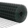 Ogrodzenie z słupkiem Zielony 0,4 x 25 m Stal i PVC