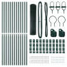 Ogrodzenie z słupkiem Zielony 1 x 25 m Stal i PVC